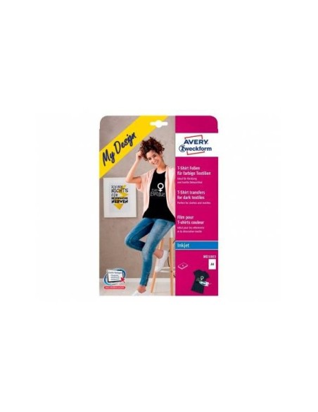 PAPEL TRANSFER AVERY CAMISETAS ALGODON OSCUROS CARTUCHO A4 PK.DE 4H.