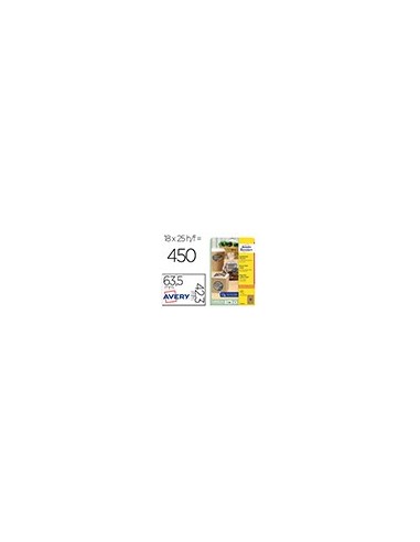 ETIQUETA ADH. AVERY KRAFT EFECTO CARTON OVALADA 63,5X42,3MM REMOV.