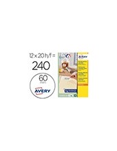 ETIQUETA ADH. AVERY BL.REDONDA REMOV.LASER TINTA 60MM 2
