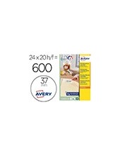 ETIQUETA ADH. AVERY BL.REDONDA REMOV.LASER TINTA 37MM 2