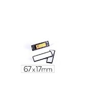 IDENTIFICADOR PORTANOMBRE PVC ANTIARAÑAZOS IMAN LUPA NG. 67X17MM 2