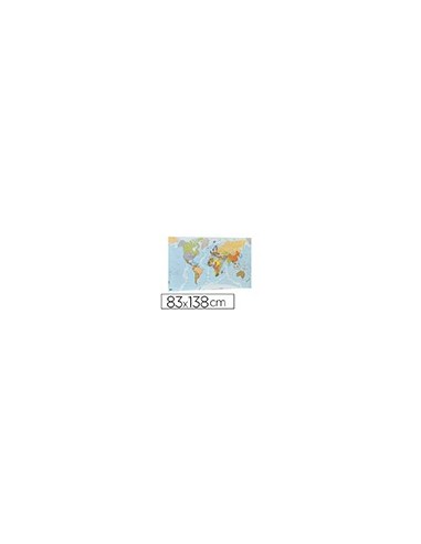 MAPA MURAL FAIBO PLANISFERIO PLAST.ENROLLADO 83X138 CM
