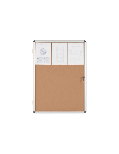 VITRINA ANUNCIOS BI-OFFICE FONDO CORCHO INTERIOR MARCO AL.720X981MM