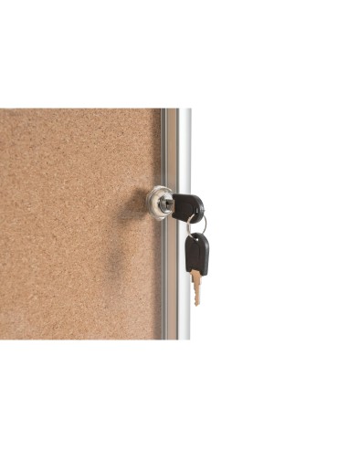 VITRINA ANUNCIOS BI-OFFICE FONDO CORCHO INTERIOR MARCO AL.720X981MM