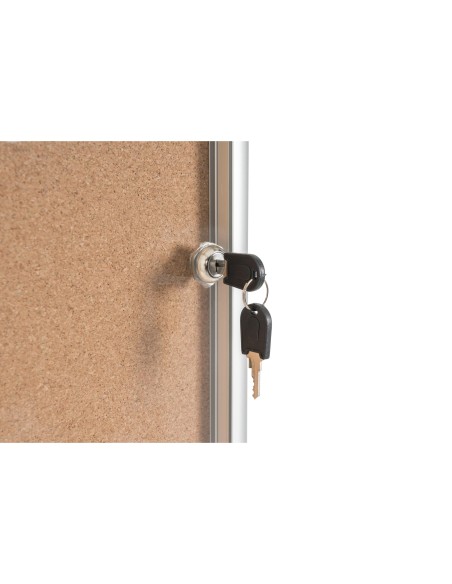 VITRINA ANUNCIOS BI-OFFICE FONDO CORCHO INTERIOR MARCO AL.720X981MM