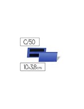 FUNDA DURABLE MAGNETICA 100X38MM.PLASTICO AZ.VENTANA TPTE.PACK 50 UD. 2