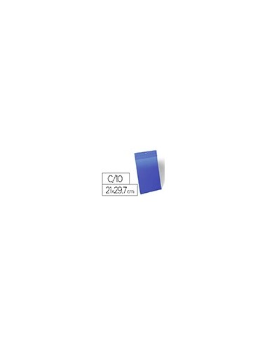 FUNDA DURABLE MAGNETICA 210X297MM.PLASTICO AZ.VENTANA TPTE.PACK 10UD.