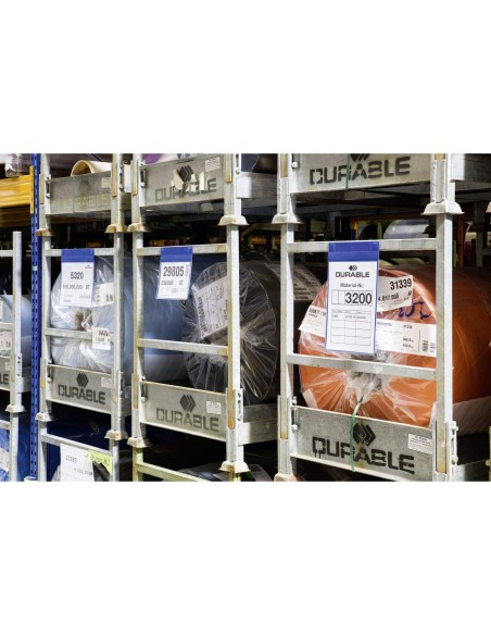 FUNDA DURABLE MAGNETICA 210X297MM.PLASTICO AZ.VENTANA TPTE.PACK 10UD.