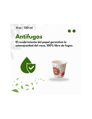 VASO TERMICO CARTON 120 CC PQ.50 UDS.