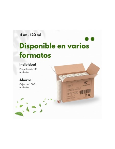 VASO TERMICO CARTON 120 CC PQ.50 UDS.