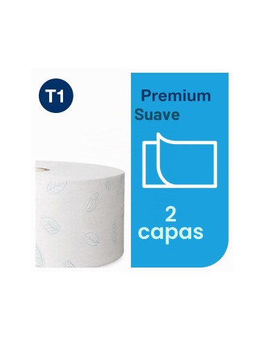 PAPEL HIGIENICO TORK JUMBO SUAVE 2 CAPAS 360 MT T1 PAQUETE 6 ROLLOS