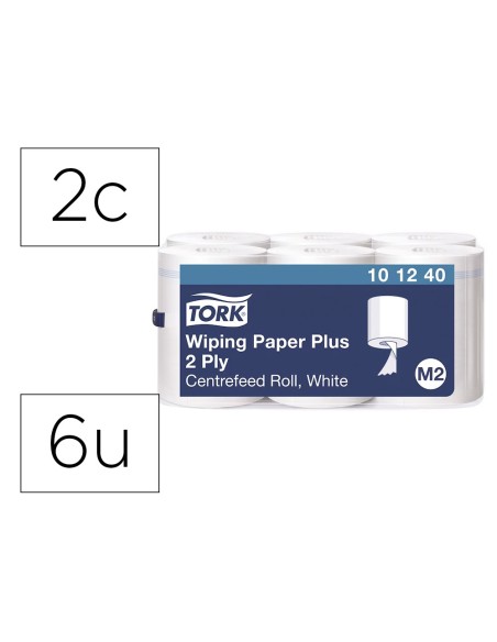 PAPEL SECAMANOS TORK EXTRA ANCHO 215MM.LARGO 160 MT 2 CAPAS M2 PQ.6UD