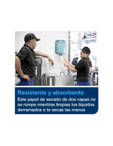 PAPEL SECAMANOS TORK EXTRA ANCHO 215MM.LARGO 160 MT 2 CAPAS M2 PQ.6UD
