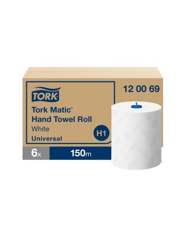 TOALLA SECAMANOS TORK MATIC H1 ADVANCE 2 CAPAS ROLLO 150 MT X 21 CM