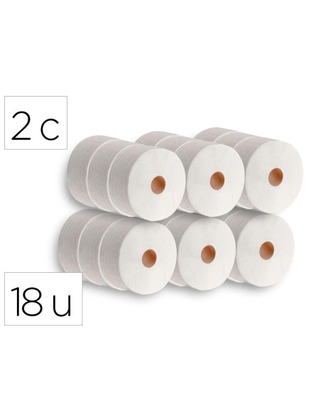 PAPEL HIGIENICO DAHI JUMBO 2 CAPAS BL.140MT.MANDRIL 45MM PK 18 ROLLOS