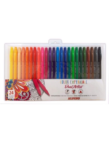 ROTULADOR ALPINO DUAL ARTIST EXPERIENCE ESTUCHE 24UNIDADES SURT.