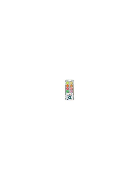 ACUARELA PRIMO 8 METAL + 4 NEON PINCEL PALETA MEZCLA ESTUCHE PLASTICO