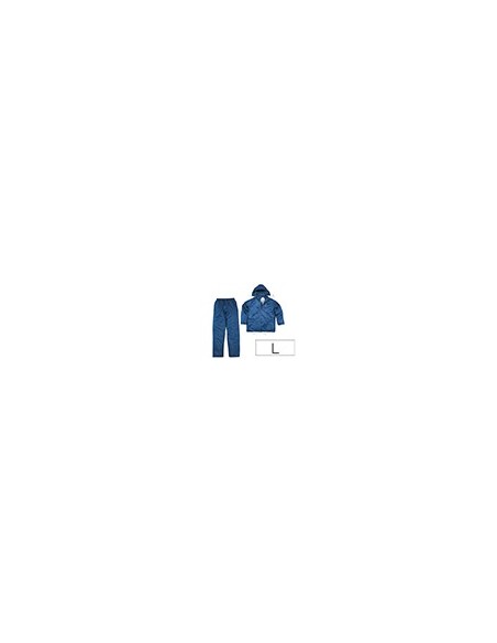 CONJUNTO LLUVIA DELTAPLUS 400 POLIESTER/PVC AZ.MAR. TALLA L