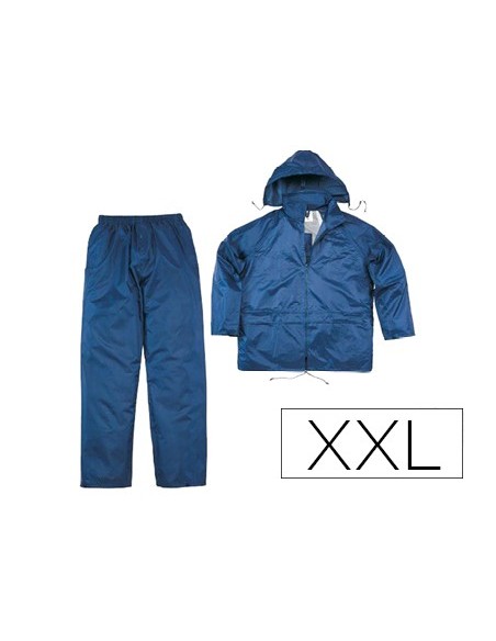 CONJUNTO LLUVIA DELTAPLUS 400 POLIESTER/PVC AZ.MAR. TALLA XXL