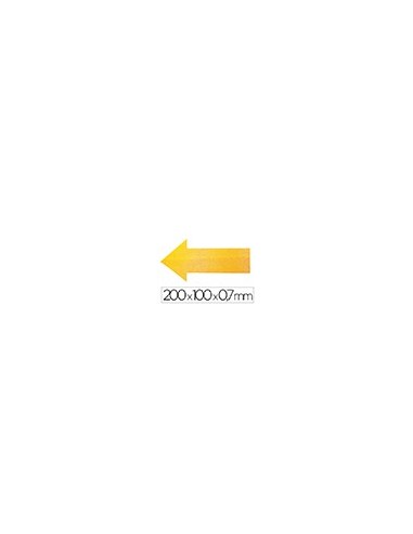 SIMBOLO ADHESIVO PVC FLECHA DELIMITACION SUELO AM. 200X100X0,7MM.10UD