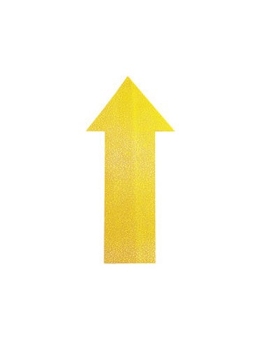 SIMBOLO ADHESIVO PVC FLECHA DELIMITACION SUELO AM. 200X100X0,7MM.10UD