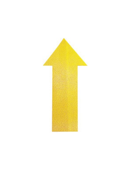 SIMBOLO ADHESIVO PVC FLECHA DELIMITACION SUELO AM. 200X100X0,7MM.10UD