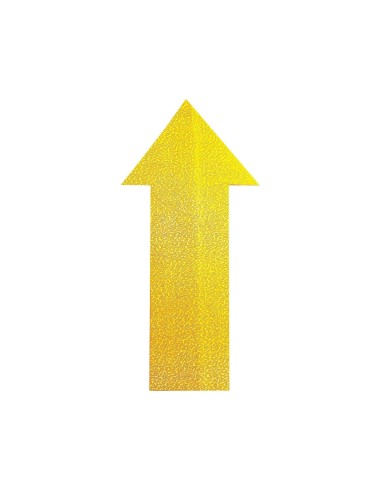 SIMBOLO ADHESIVO PVC FLECHA DELIMITACION SUELO AM. 200X100X0,7MM.10UD