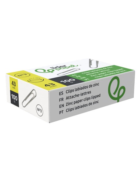 CLIPS LABIADOS Nº 3 43 MM CAJA 100 UDS.