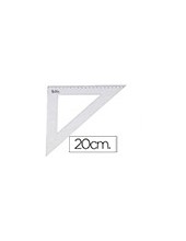 ESCUADRA 20 CM PLASTICO CRISTAL 2