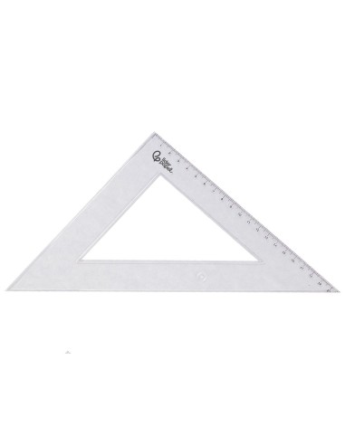 ESCUADRA 20 CM PLASTICO CRISTAL