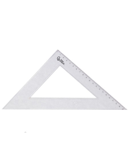 ESCUADRA 20 CM PLASTICO CRISTAL