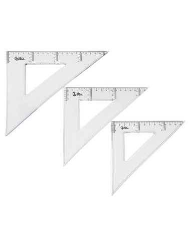 ESCUADRA 20 CM PLASTICO CRISTAL