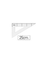 ESCUADRA 25 CM PLASTICO CRISTAL 2