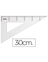 ESCUADRA 30 CM PLASTICO CRISTAL