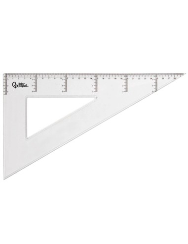 ESCUADRA 30 CM PLASTICO CRISTAL