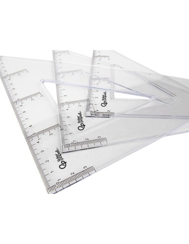 ESCUADRA 30 CM PLASTICO CRISTAL