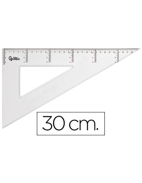 CARTABON 30 CM PLASTICO CRISTAL