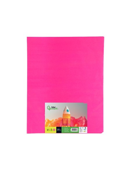 PAPEL SEDA ROSA FUERTE 52X76 CM 18 GR PAQUETE 25 H.