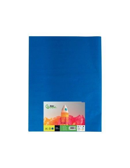 PAPEL SEDA AZUL 52X76 CM 18 GR PAQUETE 25 H.