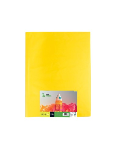 PAPEL SEDA AMARILLO 52X76 CM 18 GR PAQUETE 25 H.