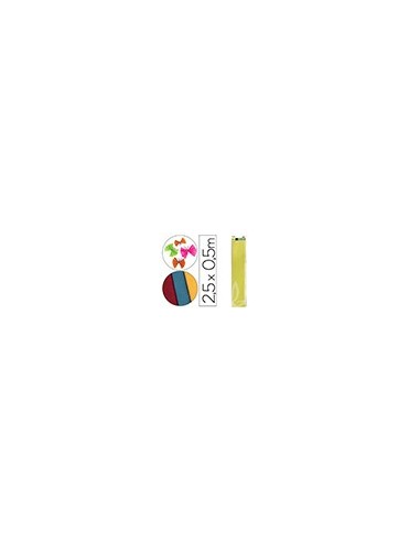 PAPEL CRESPON 0.50 X 2.50 MT AMARILLO ENCELOFANADO
