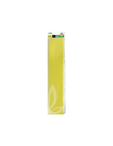 PAPEL CRESPON 0.50 X 2.50 MT AMARILLO ENCELOFANADO