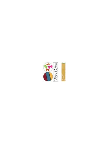 PAPEL CRESPON 0.50 X 2.50 MT AMARILLO ORO ENCELOFANADO