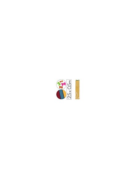 PAPEL CRESPON 0.50 X 2.50 MT AMARILLO ORO ENCELOFANADO