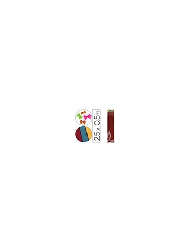 PAPEL CRESPON 0.50 X 2.50 MT ROJO ENCELOFANADO