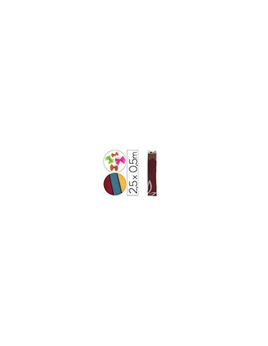 PAPEL CRESPON 0.50 X 2.50 MT BURDEOS ENCELOFANADO
