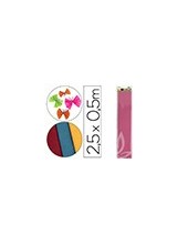 PAPEL CRESPON 0.50 X 2.50 MT ROSA ENCELOFANADO 2