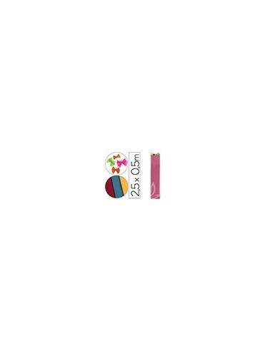 PAPEL CRESPON 0.50 X 2.50 MT ROSA ENCELOFANADO