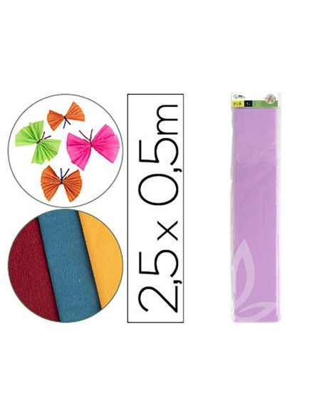PAPEL CRESPON 0.50 X 2.50 MT LILA ENCELOFANADO