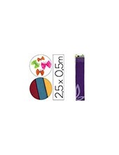 PAPEL CRESPON 0.50 X 2.50 MT VIOLETA ENCELOFANADO 2